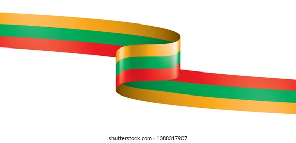 Lithuania flag, vector illustration on a white background.