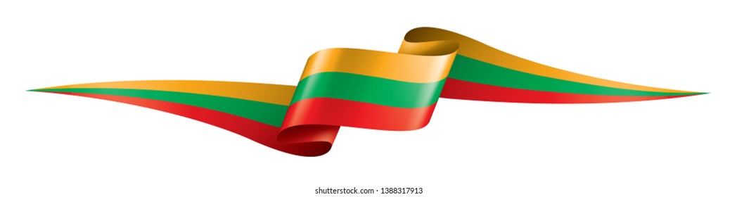 Lithuania flag, vector illustration on a white background.