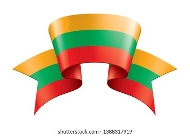 Lithuania flag, vector illustration on a white background.