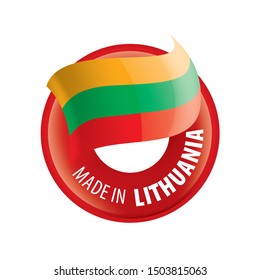 Lithuania flag, vector illustration on a white background.