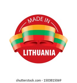 Lithuania flag, vector illustration on a white background.