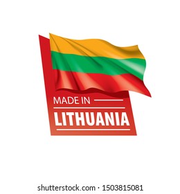 Lithuania flag, vector illustration on a white background.