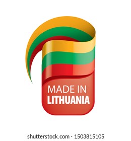 Lithuania flag, vector illustration on a white background.
