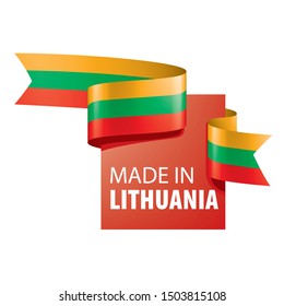 Lithuania flag, vector illustration on a white background.