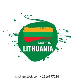 Lithuania flag, vector illustration on a white background.