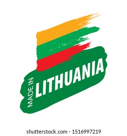 Lithuania flag, vector illustration on a white background.