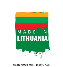 Lithuania flag, vector illustration on a white background.