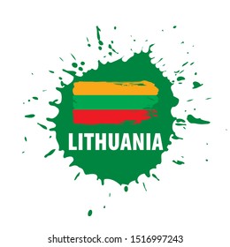 Lithuania flag, vector illustration on a white background.
