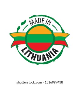 Lithuania flag, vector illustration on a white background.