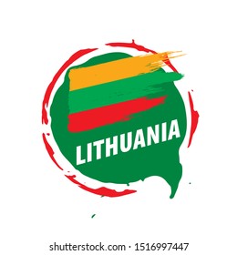 Lithuania flag, vector illustration on a white background.