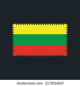 Vector de bandera de Lituania. Bandera nacional