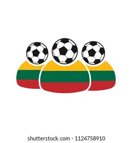 Lithuania football team, fans. The icon.