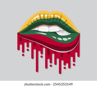 Lithuania Glossy Pride Blood Flag