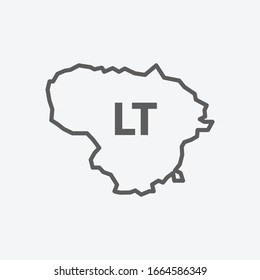 Litauen Symbol für die Linie. Einzige Vektorillustration Illustration des Symbolzeichenkonzepts für Ihr Web-Site Mobile App Logo UI Design.
