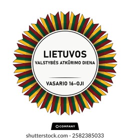 Lithuania Independence Day Flag 16 February