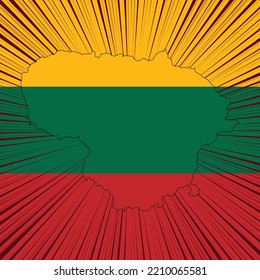 Lithuania Independence Day Map Design