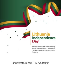 Lithuania Independence Day Vector Template Design Illustration
