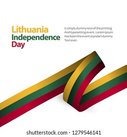 Lithuania Independence Day Vector Template Design Illustration