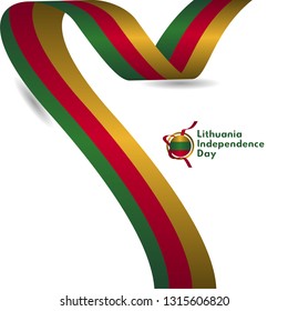 Lithuania Independence Day Vector Template Design Illustration