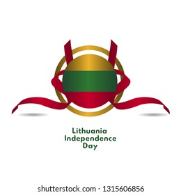 Lithuania Independence Day Vector Template Design Illustration
