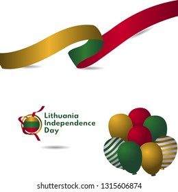 Lithuania Independence Day Vector Template Design Illustration