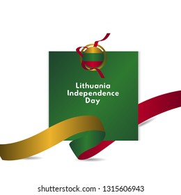 Lithuania Independence Day Vector Template Design Illustration