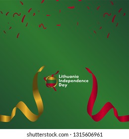Lithuania Independence Day Vector Template Design Illustration