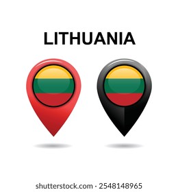 Lithuania Location icon, Lithuania Country Flags Location icon, Location clipart icon