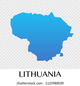 Lithuania map in Europe continent illustration design