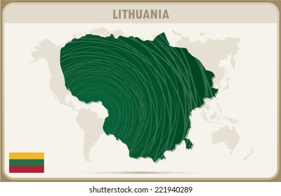 LITHUANIA map graphic design, Vector.