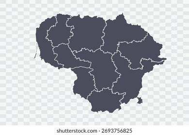 Lithuania Map Minimalist  High-Quality PNG  Porpoise Color on Transparent Background Perfect for presentations infographics educational materials and graphic design projects