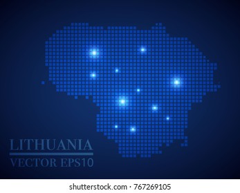 Lithuania map page symbol for your web site design Lithuania map logo, app, UI. Wire frame 3D mesh polygonal network line, design sphere, dot and structure.