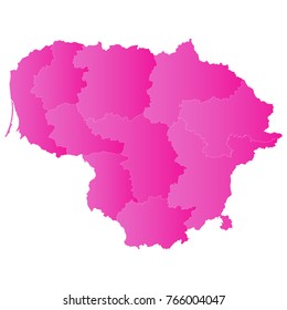 lithuania map - pink pastel graphic background . Vector illustration eps 10