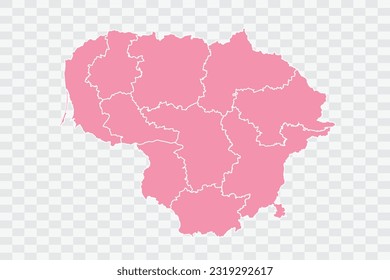 Lithuania Map Rose Color Background quality files png