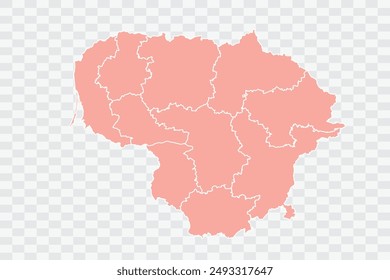 Lithuania Map salmon Color Background quality files png