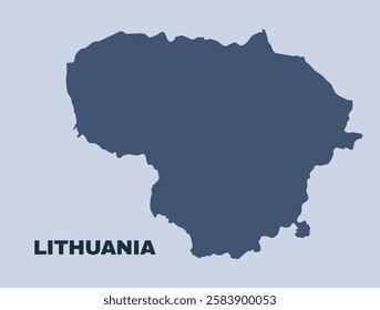 Lithuania map simple flat vector