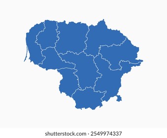 
Lithuania Map vector icon. Minimalistic Colorful Map of Lithuania.