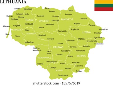 Lithuania map vector illustration
