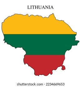 Lithuania map vector illustration. Global economy. Famous country. Northern Europe. Europe. Scandinavian region.