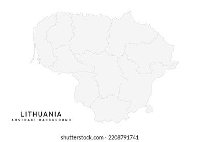Lithuania Map - World Map International vector template with High detailed including grey color and grey line isolated on white background for design - Vector illustration eps 10