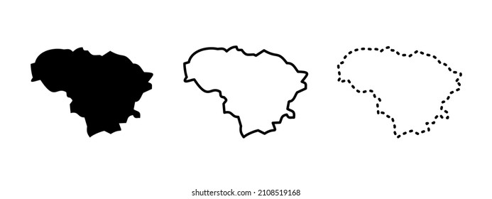 Lithuania maps isolated on a white background