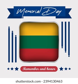Lithuania Memorial Day Vector Illustration