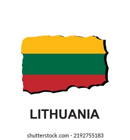 BANDERA NACIONAL DE LITUANIA, VECTOR ATRACTIVO Y SENCILLO