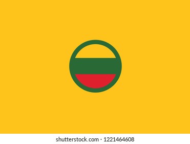 Lithuania national flag circle shape country emblem state symbol