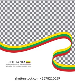 Lithuania national flag ribbon stock vector