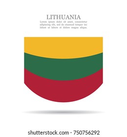 Lithuania national flag vector icon