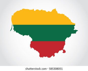 Lithuania National Territory Map Border
