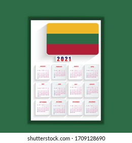 lithuania New year 2021 poster template design