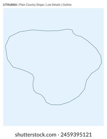 Mapa del país lituano. Detalles bajos. Estilo de esquema. Forma de Lituania. Ilustración vectorial.