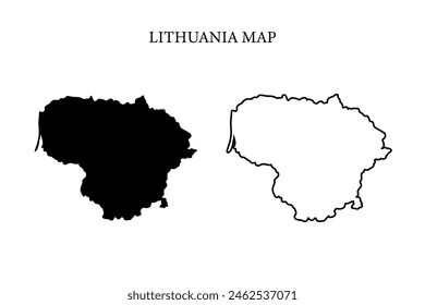 Lithuania region country map vector